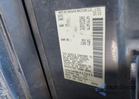 2011 Nissan Altima 2.5 S from USA, damaged, VIN 1N4AL2AP0BN417035